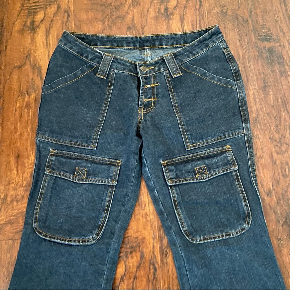 Vintage 90s y2k goth denim low rise flare jeans. - Picture 5 of 5